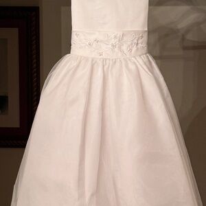 Tip Top Kids Ivory Communion Floral Dress